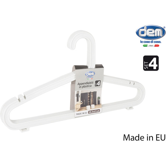 SET 4 PERCHAS PLASTICO BLANCAS MENG image 0
