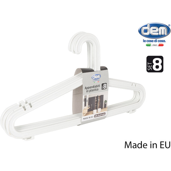 SET 8 PERCHAS PLASTICO BLANCAS MENG image 0