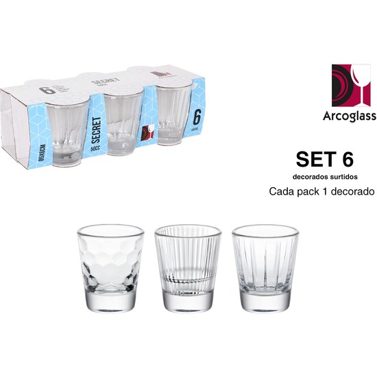SET 6 CHUPITOS SURTIDOS 50CC SECRET AG image 0