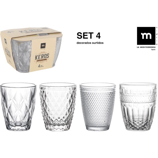 SET 4 VASOS KEROS 270CC image 0
