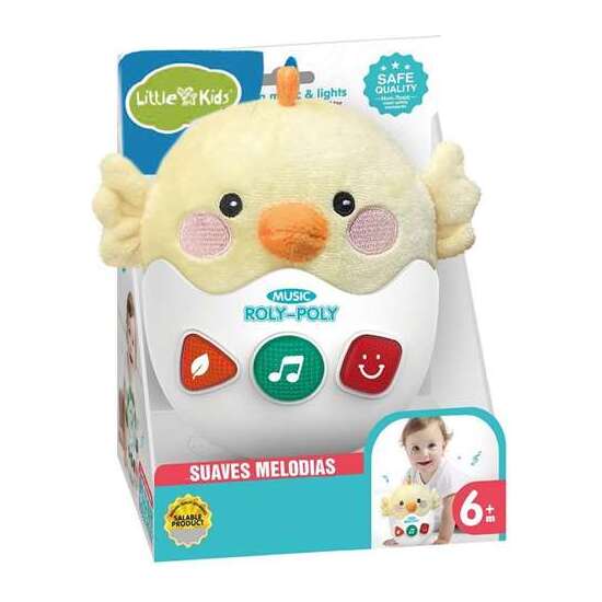 POLLITO HUEVO MUSICAL - CAJA-LUZ-SONIDO-MELODIAS 22 CM image 1