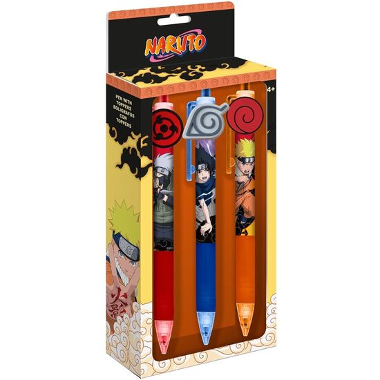 BLISTER 3 BOLIGRAFOS NARUTO SHIPPUDEN image 0