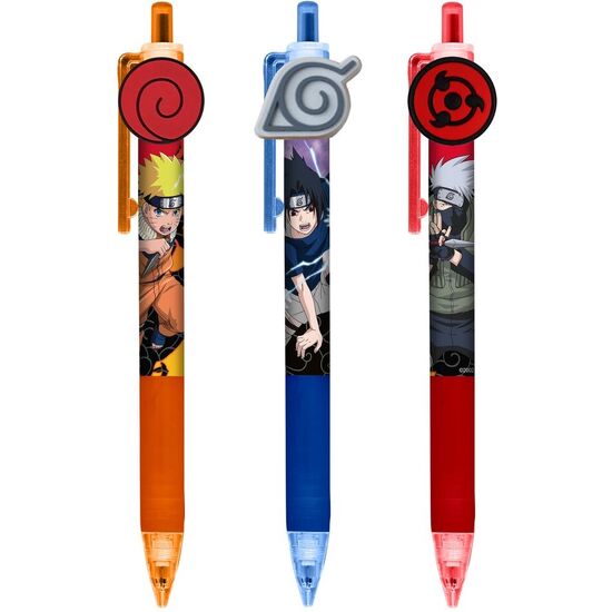 BLISTER 3 BOLIGRAFOS NARUTO SHIPPUDEN image 1