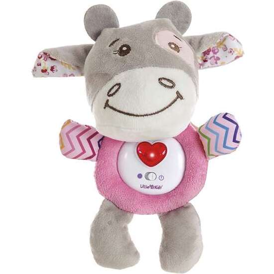 VACA Y ERIZO 24 CM CORAZON LUZ Y MUSICAS CAJA/PILAS image 0