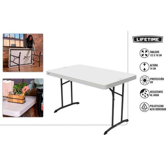 MESA COMERCIAL 122X76 CM. ALTURA 74 CM. RESISTENTE AL AGUA. image 0