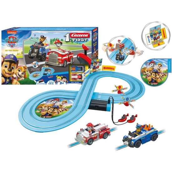 PISTA CARRERA PAW PATROL ON THE TRACK (CHASE+MARSHALL) FIRST RACE (2,4M) image 1