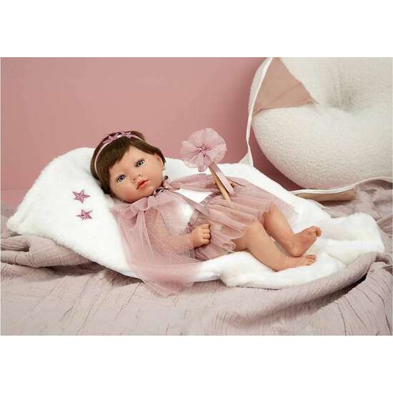 MUÑECA REBORN ARIAS 38 CM PRINCESS ROSA C/MANTA (CUERPO VINYL, SEXO NIÑA) image 1