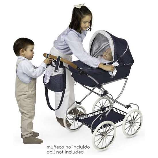 COCHE DE MUÑECA PLEGABLE CON BOLSO PARA MUÑECAS DE HASTA 48 CM. image 1