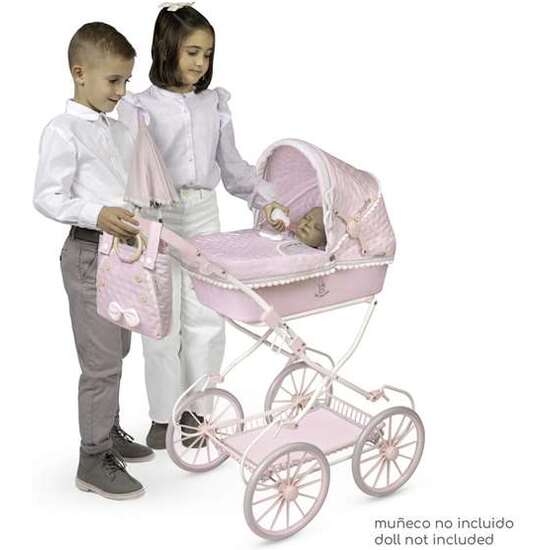 COCHE DE MUÑECA PLEGABLE CON SOMBRILLA Y BOLSO - PARA MUÑECAS DE HASTA 48 CM. image 1