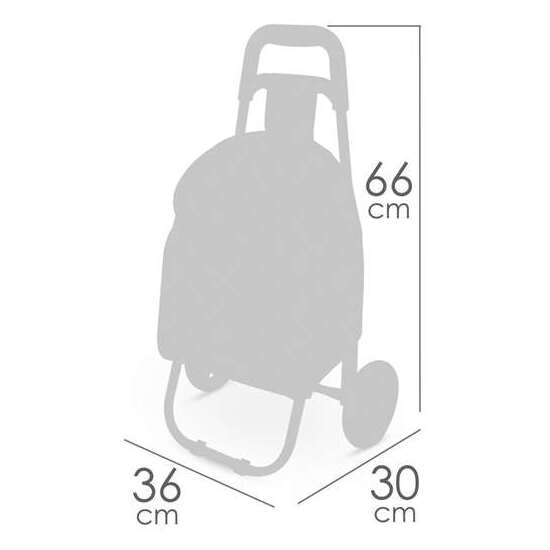 CARRO COMPRA ROSA TULIPE 66X36X30 CM image 3