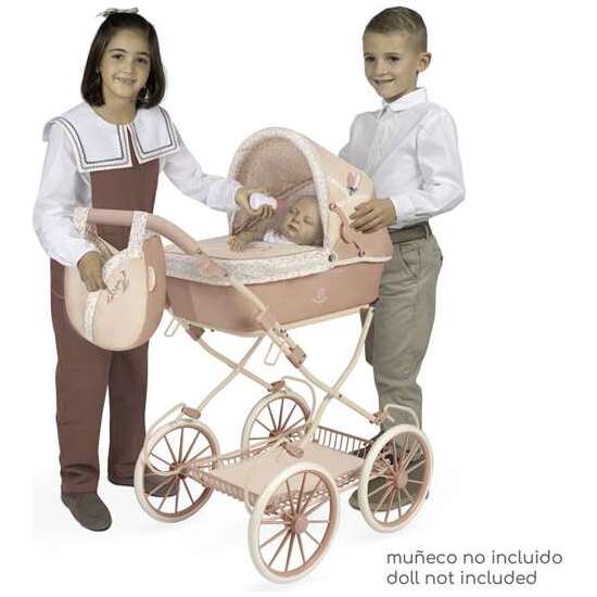COCHE DE MUÑECA PLEGABLE CON SOMBRILLA Y BOLSO - PARA MUÑECAS DE HASTA 48 CM. image 1