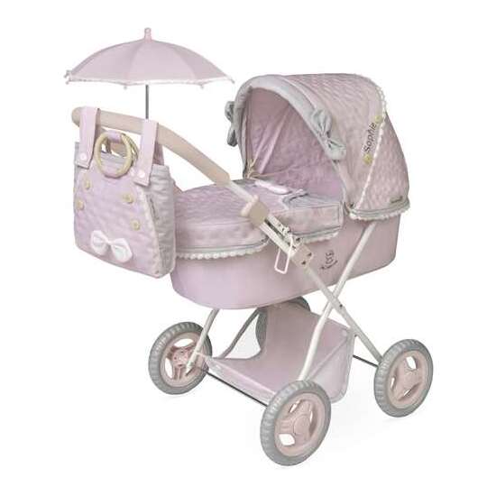 COCHE DE MUÑECA PLEGABLE CON SOMBRILLA Y BOLSO - PARA MUÑECAS DE HASTA 48 CM. image 0