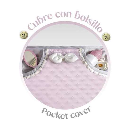 COCHE DE MUÑECA PLEGABLE CON SOMBRILLA Y BOLSO - PARA MUÑECAS DE HASTA 48 CM. image 3