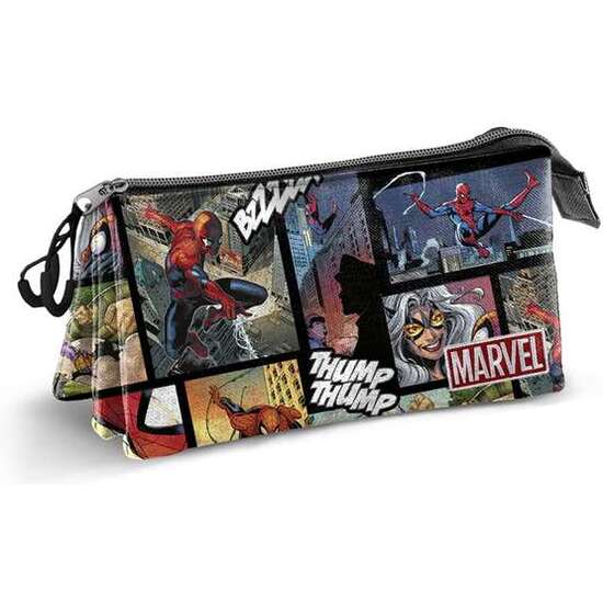 ESTUCHE PORTATODO TRIPLE SPIDERMAN PANELS 23 X8 X11 CM image 0