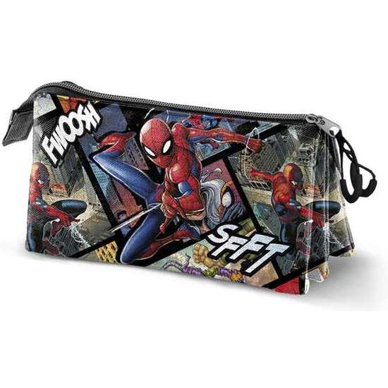 ESTUCHE PORTATODO TRIPLE SPIDERMAN PANELS 23 X8 X11 CM image 1