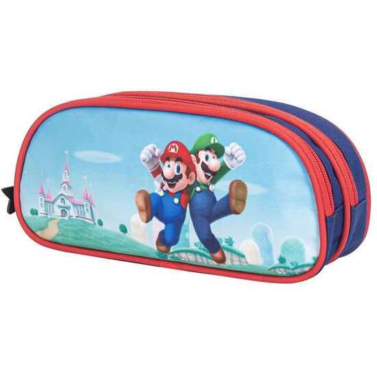 ESTUCHE SUPER MARIO TRIPLE. INTERIOR TOTALMENTE FORRADO Y PERSONALIZADO. ACABADOS Y CREMALLERAS DE ALTA CALIDAD 37 X 27 X 17 CM. image 2