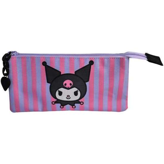 ESTUCHE KUROMI TRIPLE. INTERIOR TOTALMENTE FORRADO Y PERSONALIZADO. ACABADOS Y CREMALLERAS DE ALTA CALIDAD. 44 X 30 X 20 CM. image 0