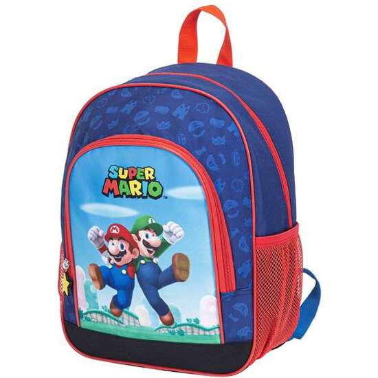 MOCHILA SUPER MARIO, 2 BOLSILLOS LATERALES. INTERIOR TOTALMENTE FORRADO Y PERSONALIZADO. 32 X 25.5 X 11 CM. image 2