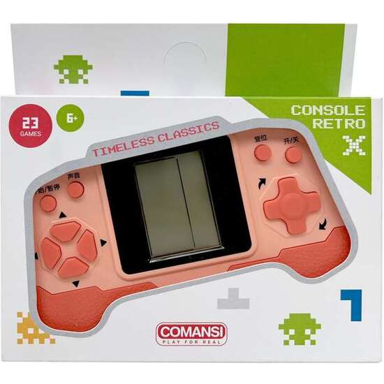 CONSOLA RETRO X CON 23 JUEGOS CLASICOS 14X13X3 CM image 0