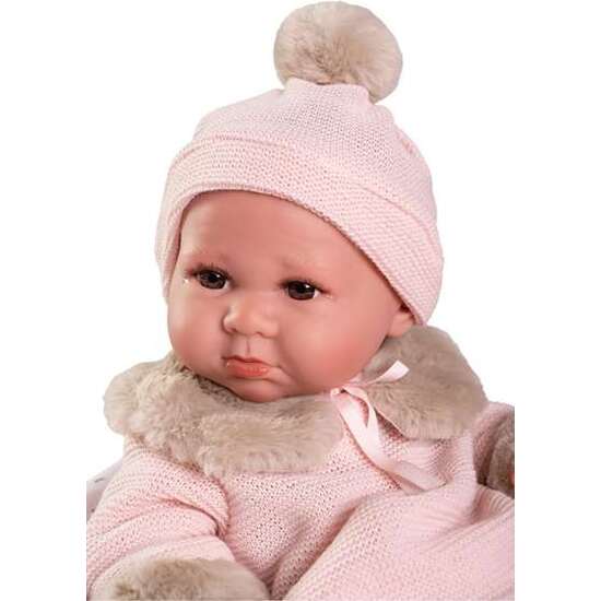 MUÑECA RECIÉN NACIDA LUCA CON MANTITA FLORES 42 CM image 1
