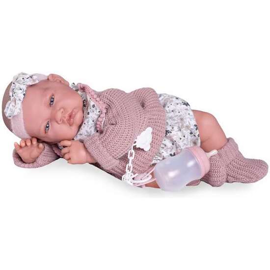MUÑECA RECIEN NACIDA LÚA BOLITAS BABERO  42 CM image 1
