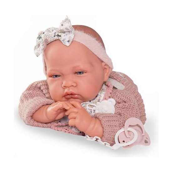MUÑECA RECIEN NACIDA LÚA BOLITAS BABERO  42 CM image 3