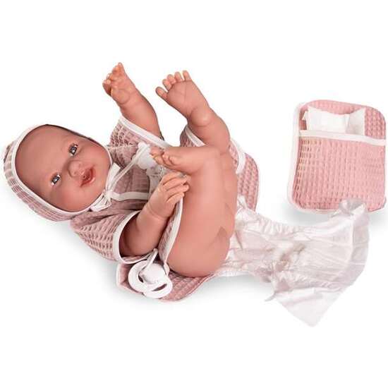 MUÑECA RECIÉN NACIDA MIA HACE PIPÍ CON CAPITA DE BAÑO 42 CM image 3