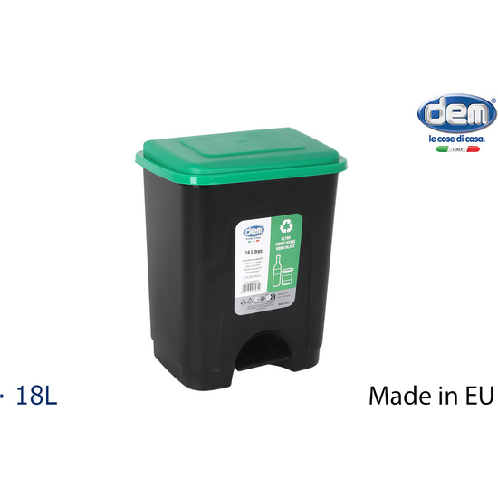 CUBO CON PEDAL 18L ECOPONTO VIDRIO image 0