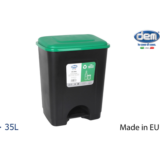 CUBO CON PEDAL MILANO NG 35L VERDE image 0