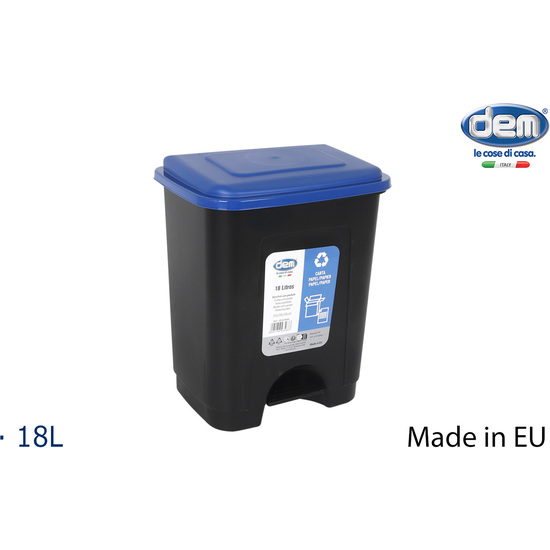 CUBO CON PEDAL 18L ECOPONTO PAPEL/CARTON image 0