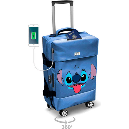 MALETA TROLLEY FACE STITCH DISNEY 55CM image 1