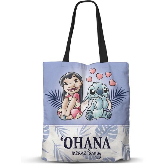 BOLSA SHOPPING COUPLE STITCH DISNEY 40CM image 0