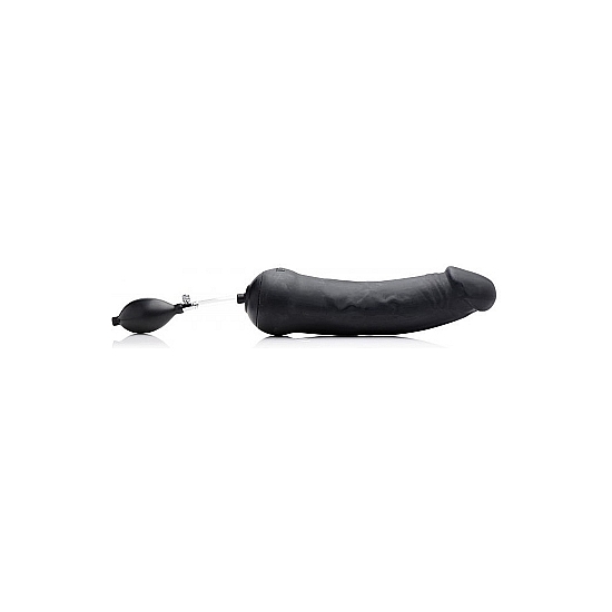TOM OF FINLAND TOMS INFLATABLE SILICONE DILDO - BLACK image 0