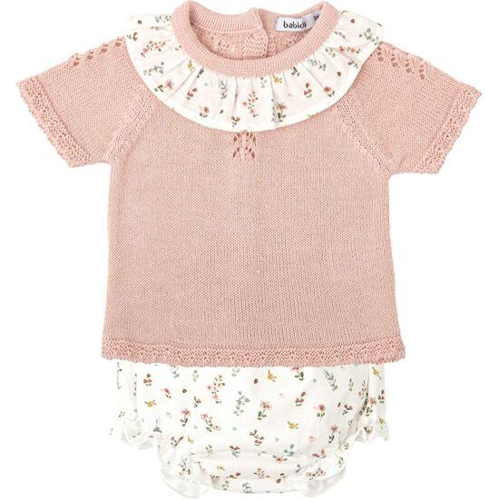 CONJUNTO RANITA BEBE NIÑA PUNTO BRUMA image 0