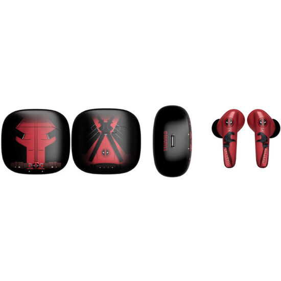 MINI CABLE GUY + AURICULARES INALAMBRICOS DEADPOOL MARVEL image 1