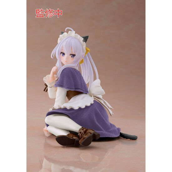 FIGURA ELAINA CAT MAID RENEWAL EDITION DESKTOP CUTE WANDERING WITCH THE JOURNEY OF ELAINA 13CM image 0