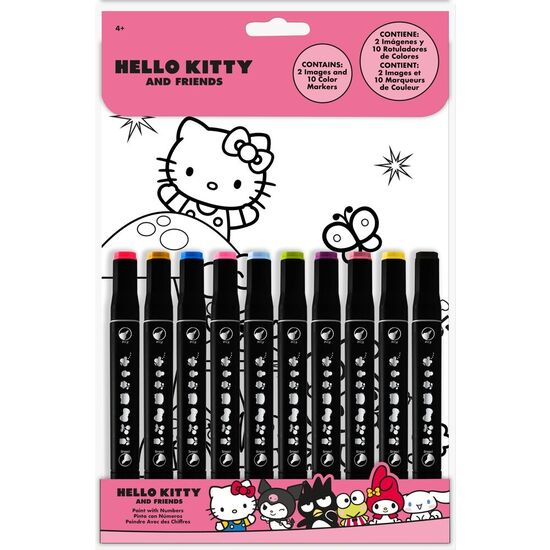 PINTA CON NUMEROS HELLO KITTY AND FRIENDS image 0