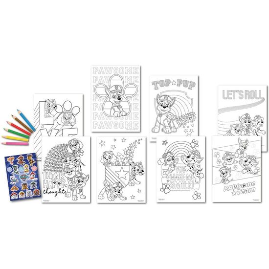 SET COLOREAR PEGATINAS PATRULLA CANINA PAW PATROL image 1