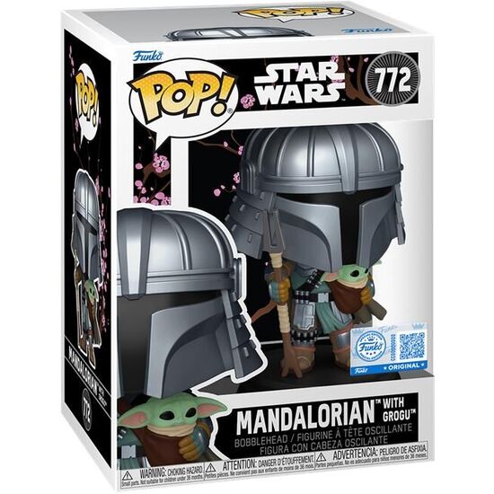 FIGURA POP STAR WARS IMPRESSIONS  MANDALORIAN WITH GROGU EXCLUSIVE image 0