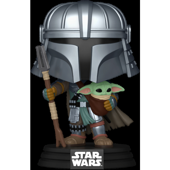 FIGURA POP STAR WARS IMPRESSIONS  MANDALORIAN WITH GROGU EXCLUSIVE image 1