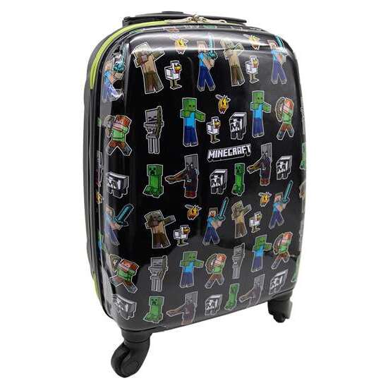 MALETA TROLLEY CABINA MINECRAFT CON 4 RUEDAS GIRATORIAS Y MULTIDIRECCIONALES .50 X 33 X 20 CM. image 1