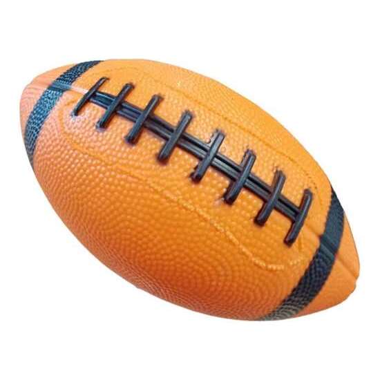 PELOTAS   PVC RUGBY BISMARK DESIGN 23CM 160GR COLOR NARANJA Y NEGRO RED image 0