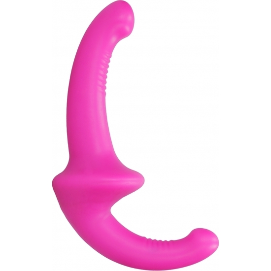 SILICONE STRAPLESS STRAPON - PINK image 0