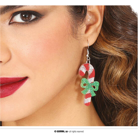 PENDIENTES CANDY CANE. PLASTICO image 0