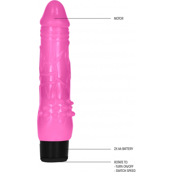 8 INCH FAT REALISTIC DILDO VIBE - PINK image 3