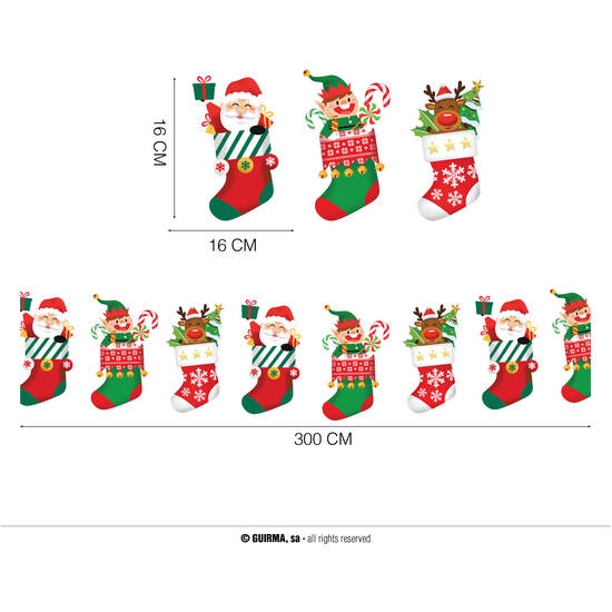 GUIRNALDA NAVIDAD 300 CM 16X16 CM image 0