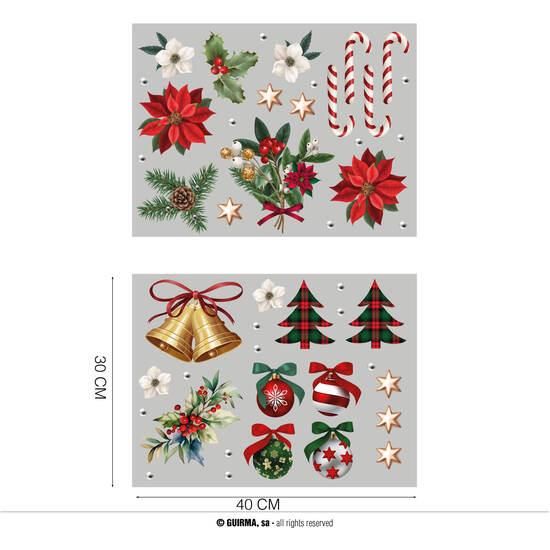 2 HOJAS DE ELECTROEST 30X40CM ACCESORIOS NAVIDAD image 0