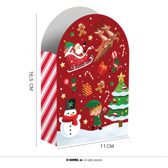 6 PCS BOLSA CARAMELOS CANDY CANE 16,5X11 CM PAPEL image 0