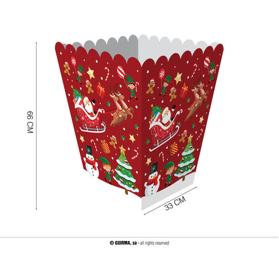 6 PCS BOLSA PALOMITAS CANDY CANE 18X10.5 CM PAPEL image 0