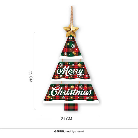 LETRERO "MERRY CHRISTMAS" 32X21 CM image 0